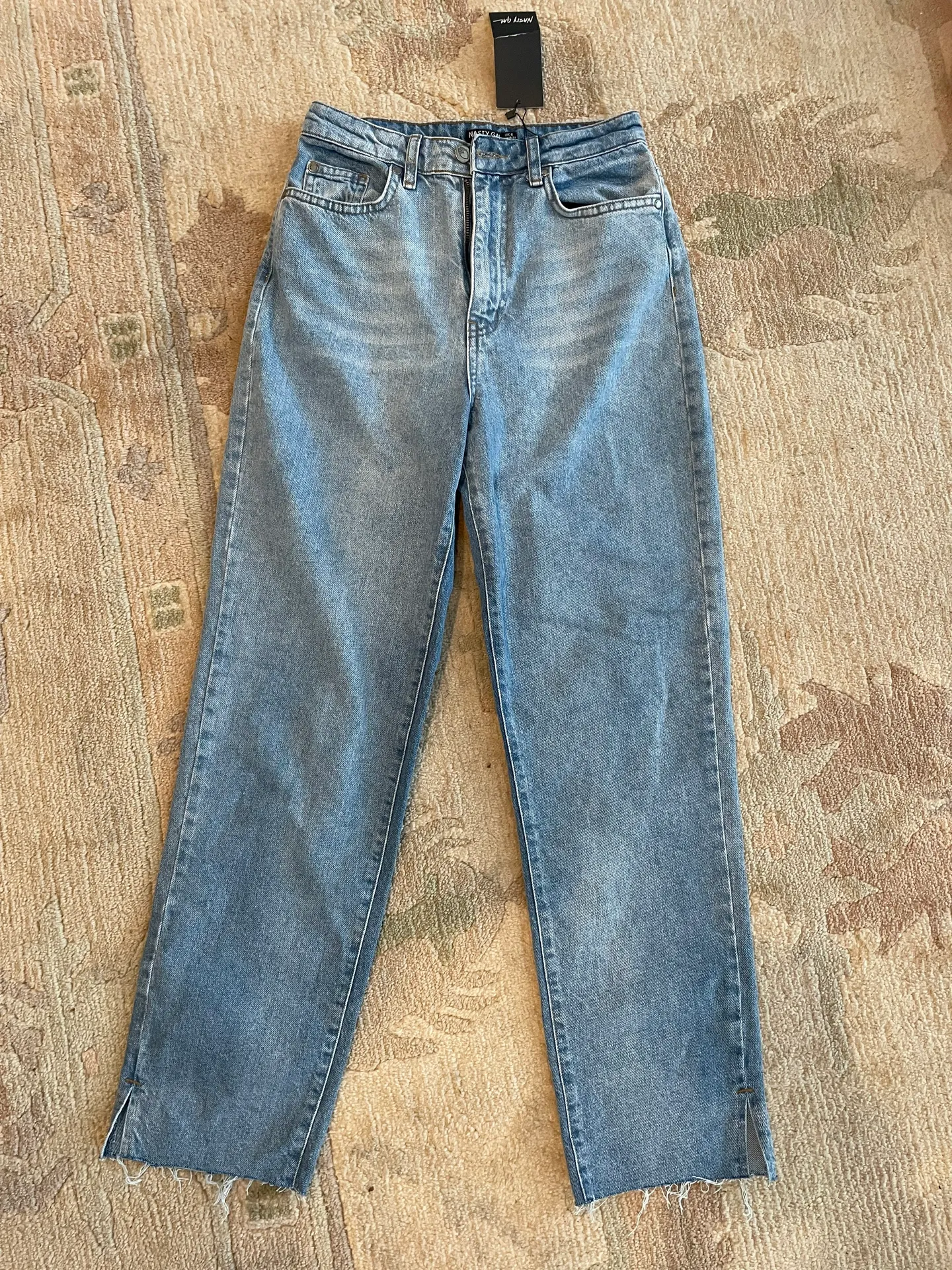 Nasty Gal Light Wash Straight Leg Jeans - Image 2