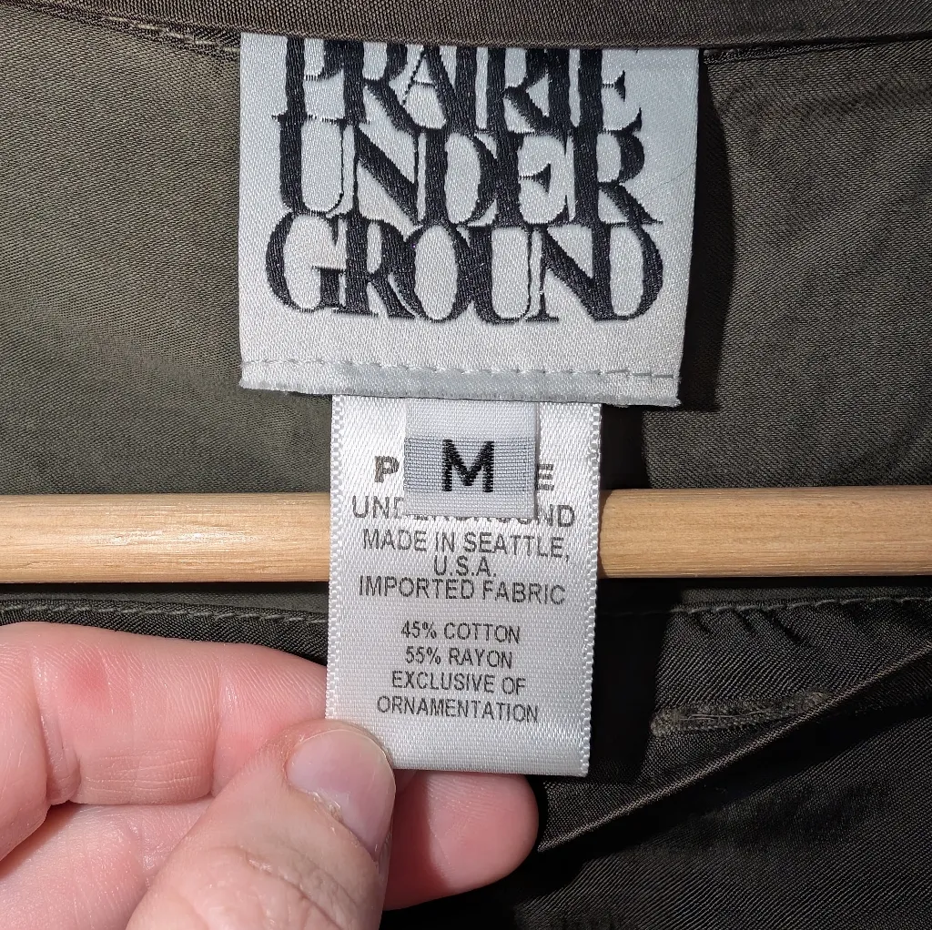 Prairie Underground Peasant Tunic Women's Medium Green - Image 3