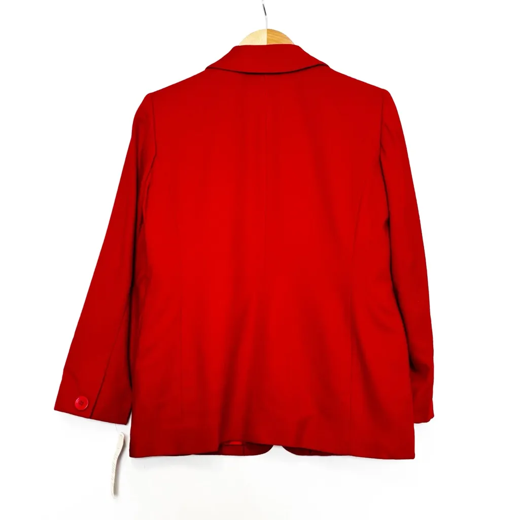 Pendleton Vintage  Wool Blazer Red Petite 4 - Image 3