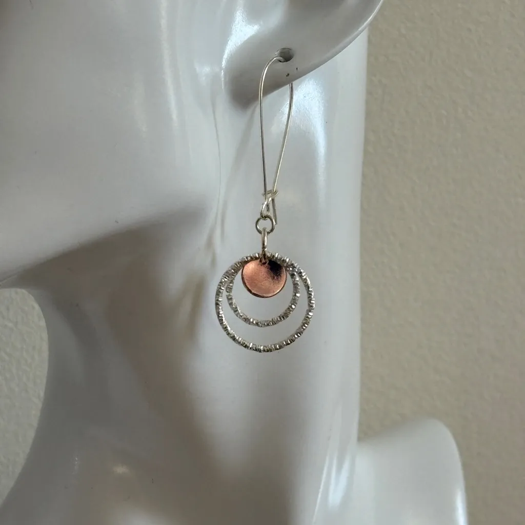 Mixit  Drop Dangle Hoop Earrings - Image 2