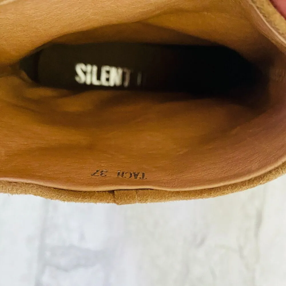 NWOB Anthropologie Silent D Tach Slouchy Suede Ankle Boots Sz 37 (6.5) Brown - Image 9