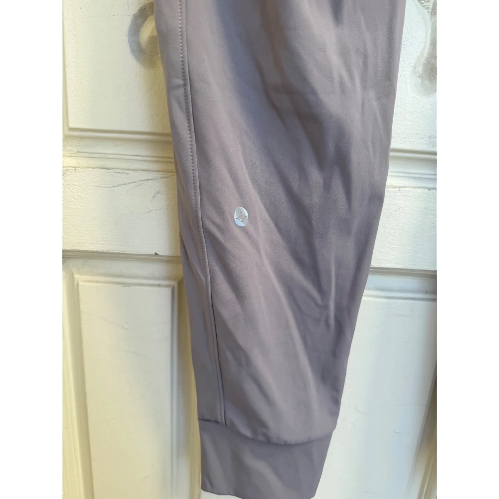 Halara High Waisted Jogger Pants Gray Nylon Blend Drawstring Pockets Size Large - Image 2