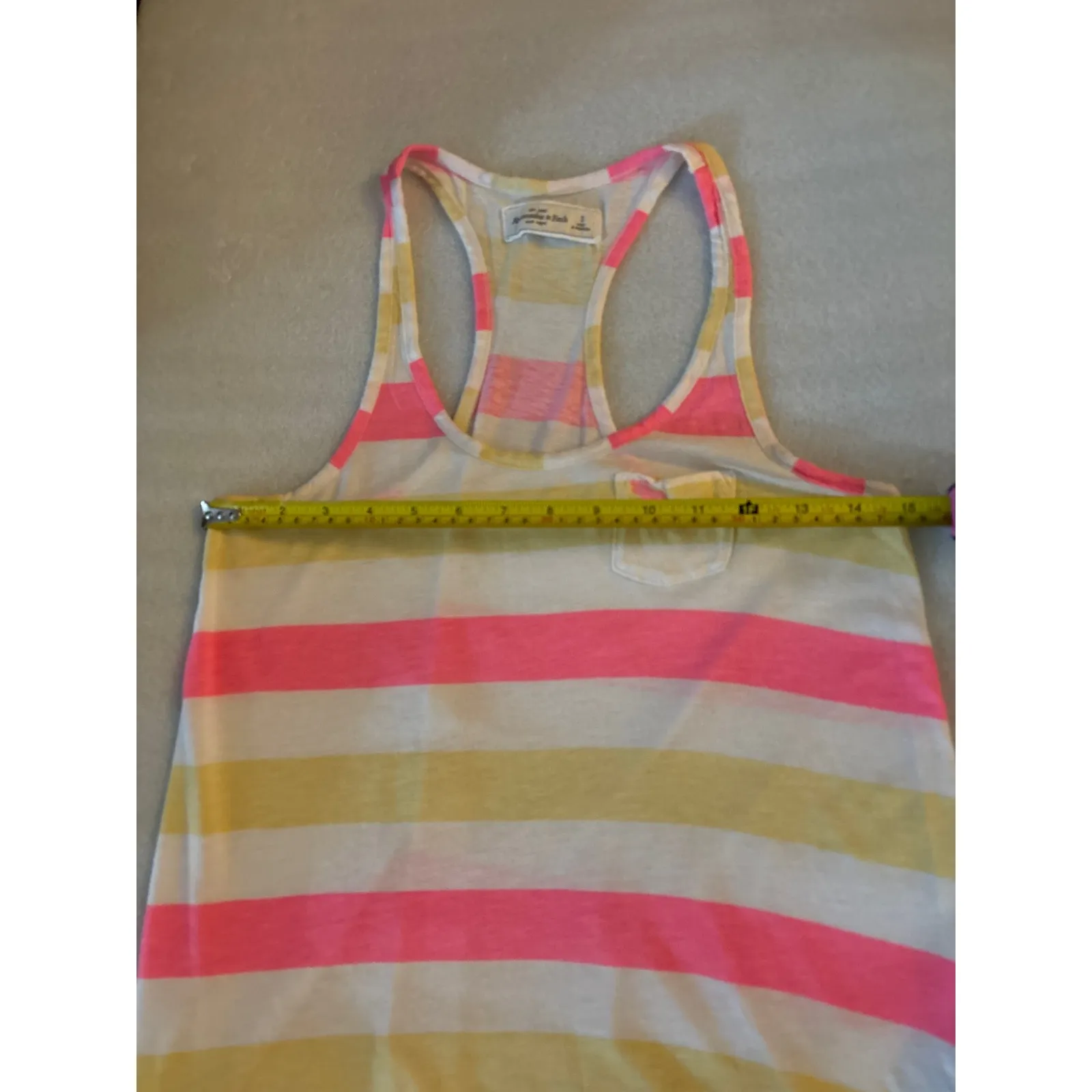 Abercrombie & Fitch Striped Tank Top S Casual Preppy Nautical Classic Festival - Image 8