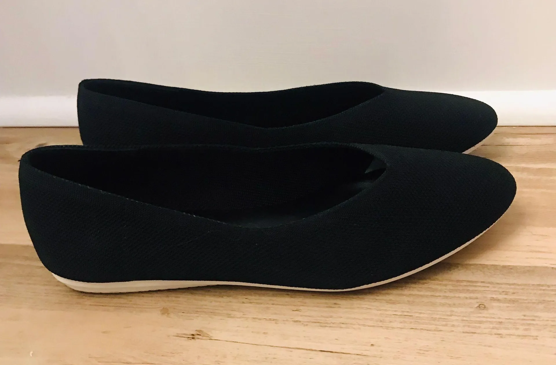 Black Flats Knit Stretch Sz 6.5 - Image 2