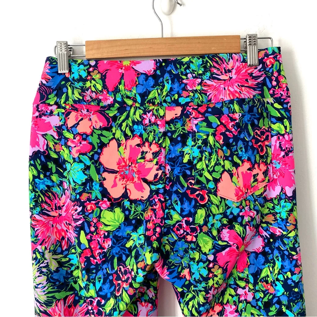 Lilly Pulitzer Luxletic NWOTS Corso Pants size 4 Blue and Hot Pink Floral - Image 6