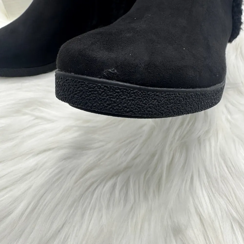 STYLE & COMPANY Womens Black Jordanyy Round Toe Wedge Zip-Up Booties sz 7 - Image 7