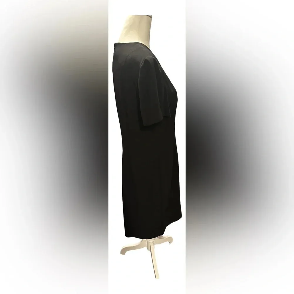 Talbots Black Short Sleeve Dress Sz 10P Fitted Round Neck Career Church - Image 3