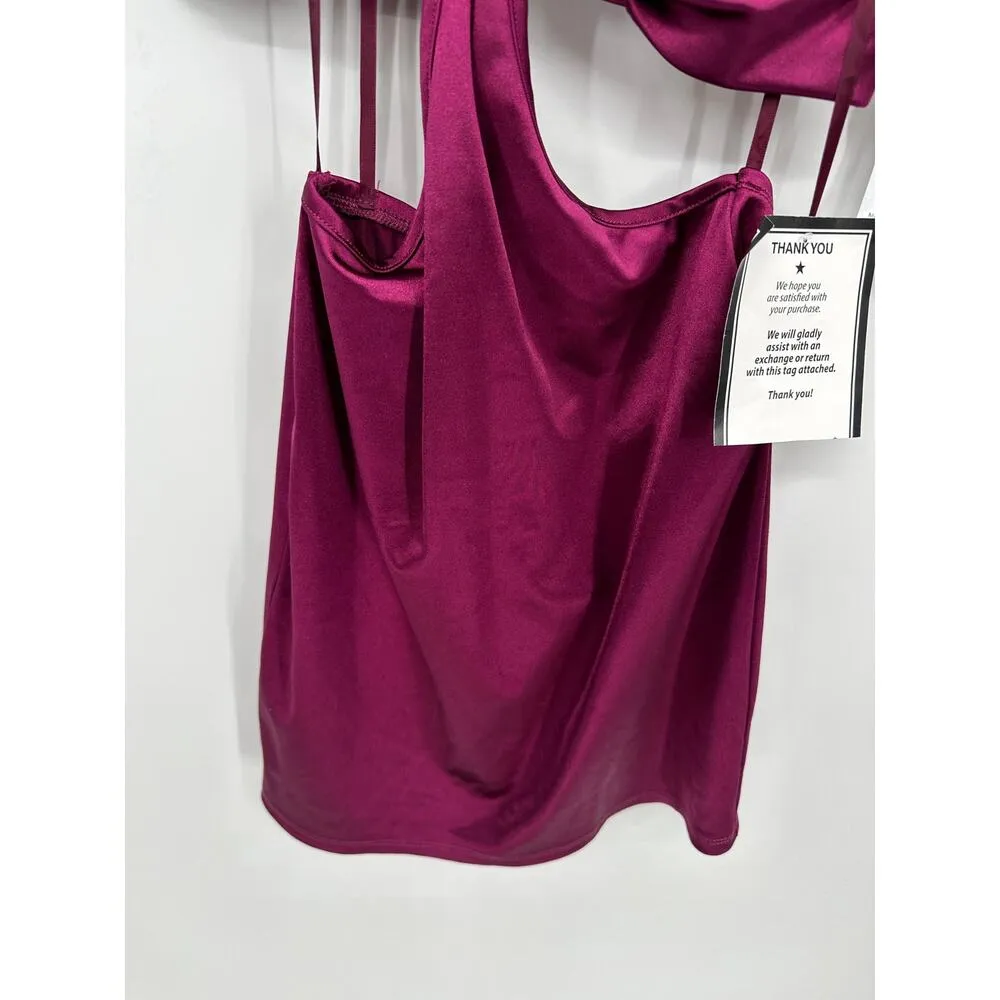 City Studio Womens Cut Out Bodycon Dress Size XS Wine Cocktail Event Party Purple - Image 5