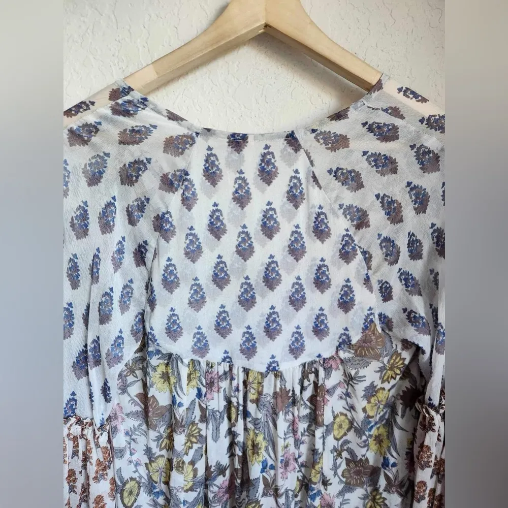 Free People Floral Sheer Women’s Dress Size Medium - Image 4