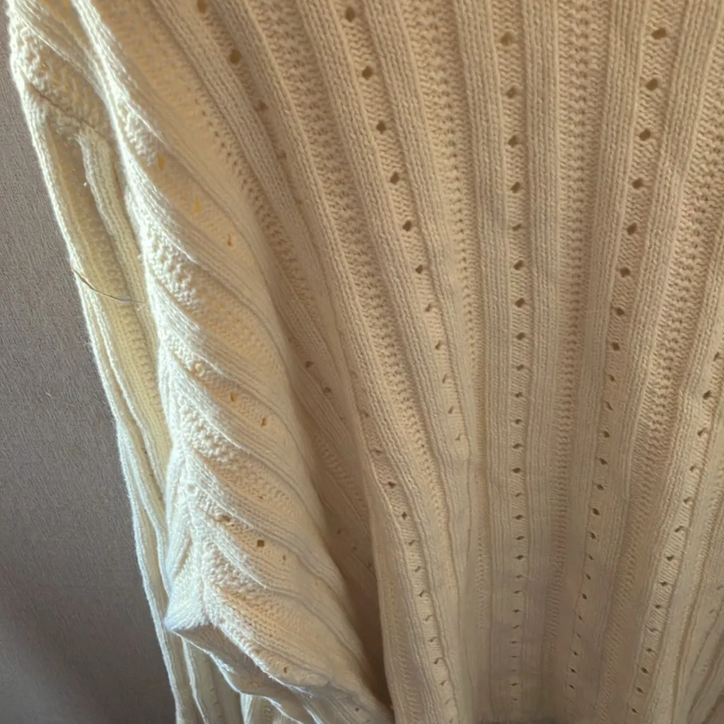 FINAL MARKDOWN Cherokee Ivory Textured Knit Sweater xl - Image 2