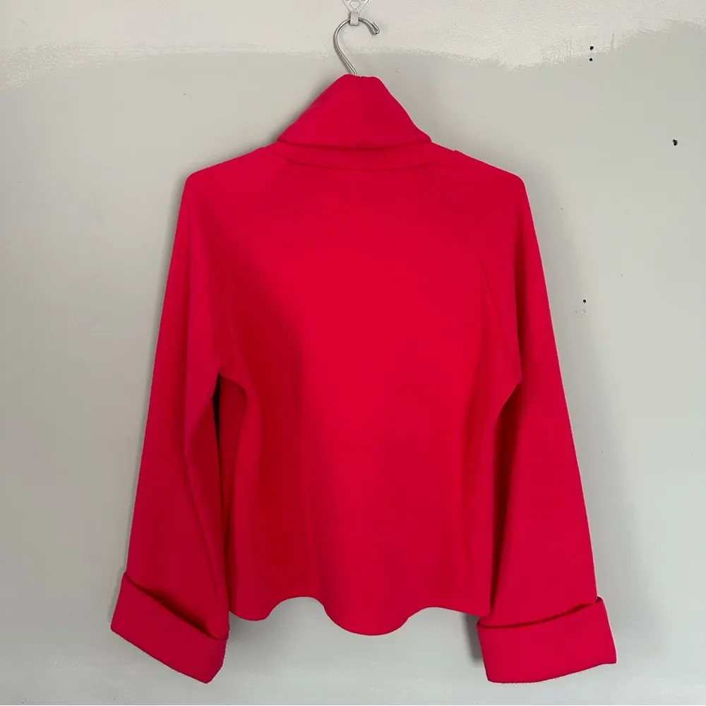 En Elly Thomas Turtleneck Sweatshirt Bell Sleeves Small Raspberry Pink - Image 5