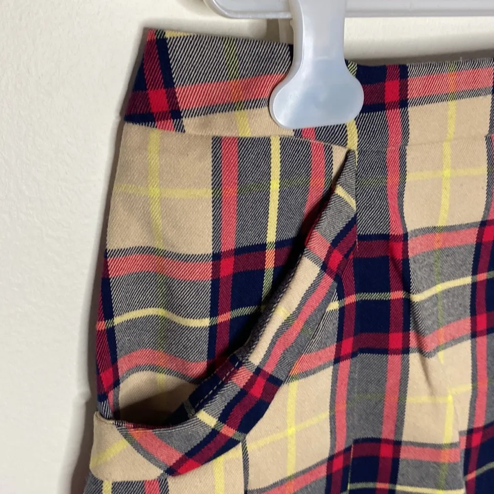 Princess Vera Wang Y2K plaid pleated mini skirt junior size 5 Red - Image 3