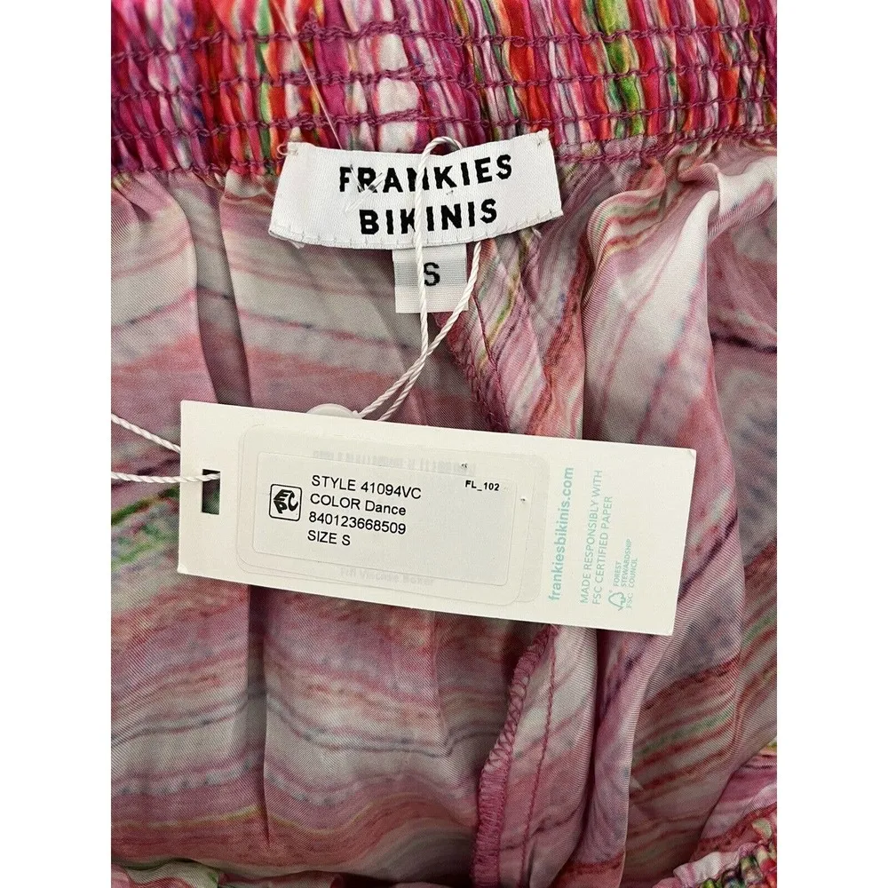 NWT Frankies Fifi Swim Cover-Up Satin Pull On Shorts in Dance Size Small - Image 6