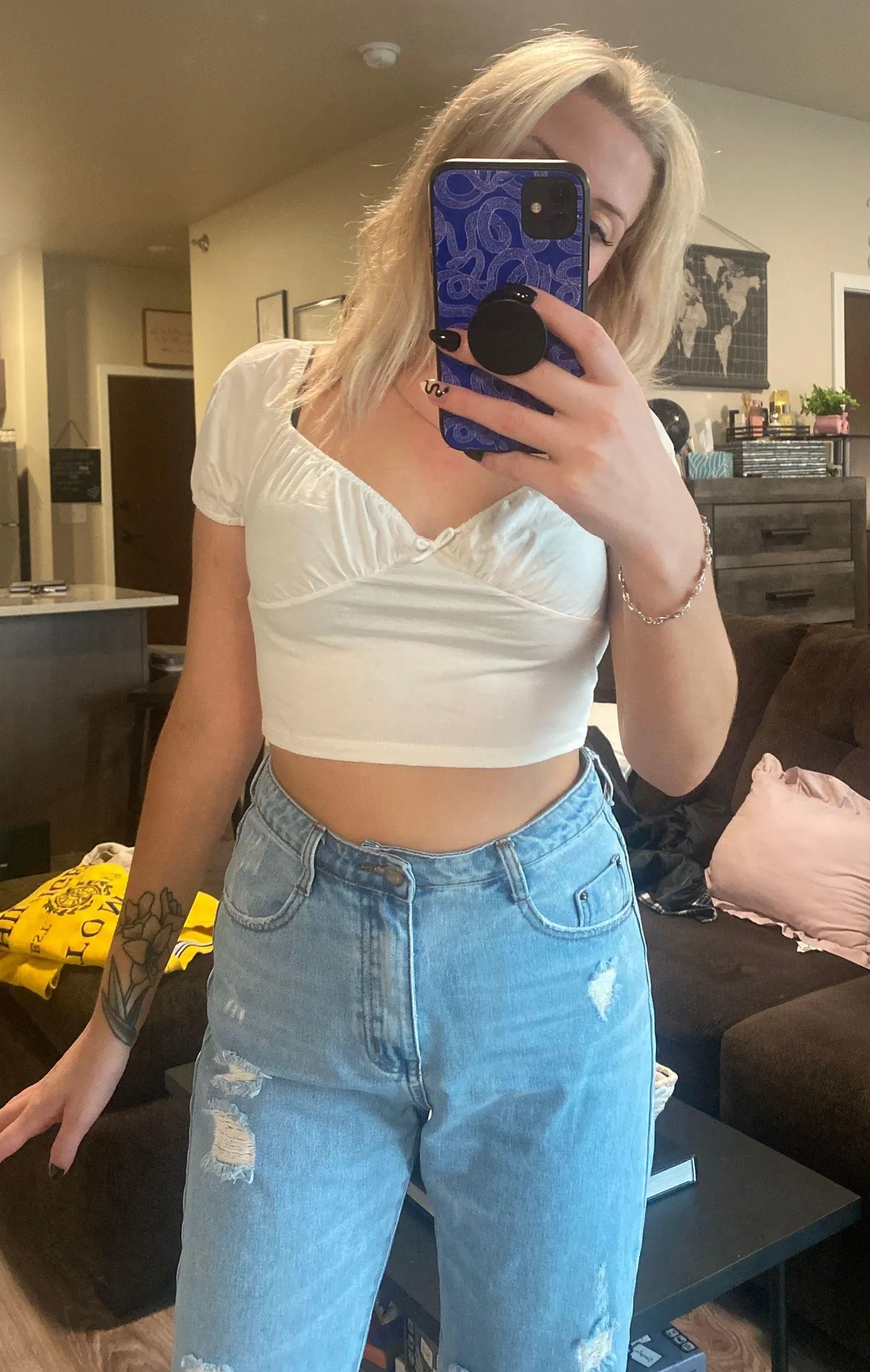 Princess Polly Kendall Crop Top White - Image 2