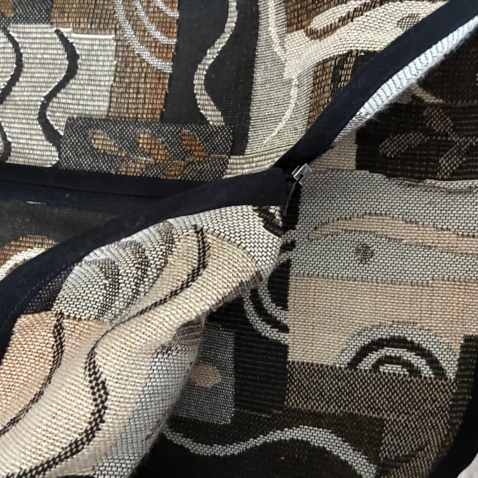 American Vintage Coldwater Creek Tapestry Patchwork Vest Women's Zip Front Med - Image 3