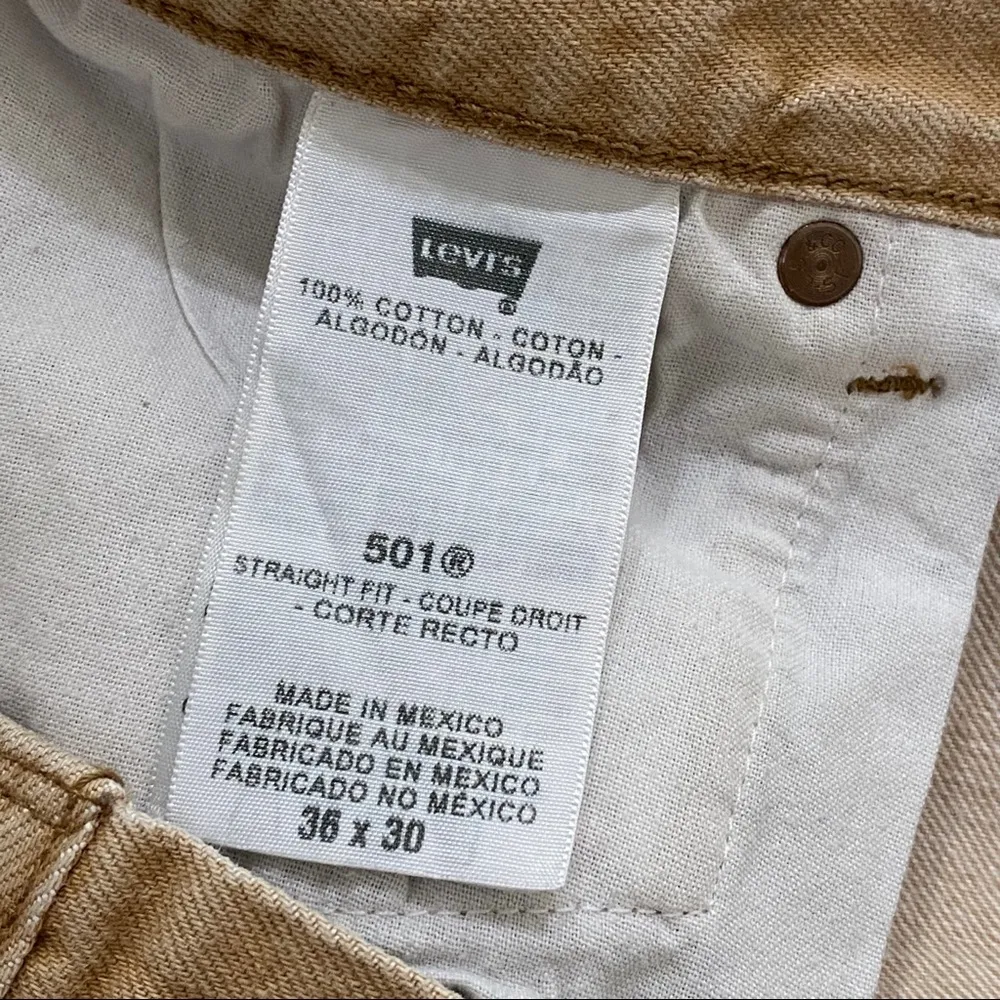 Levi’s 501 Custom Distressed Denim Khaki Shorts - Image 14