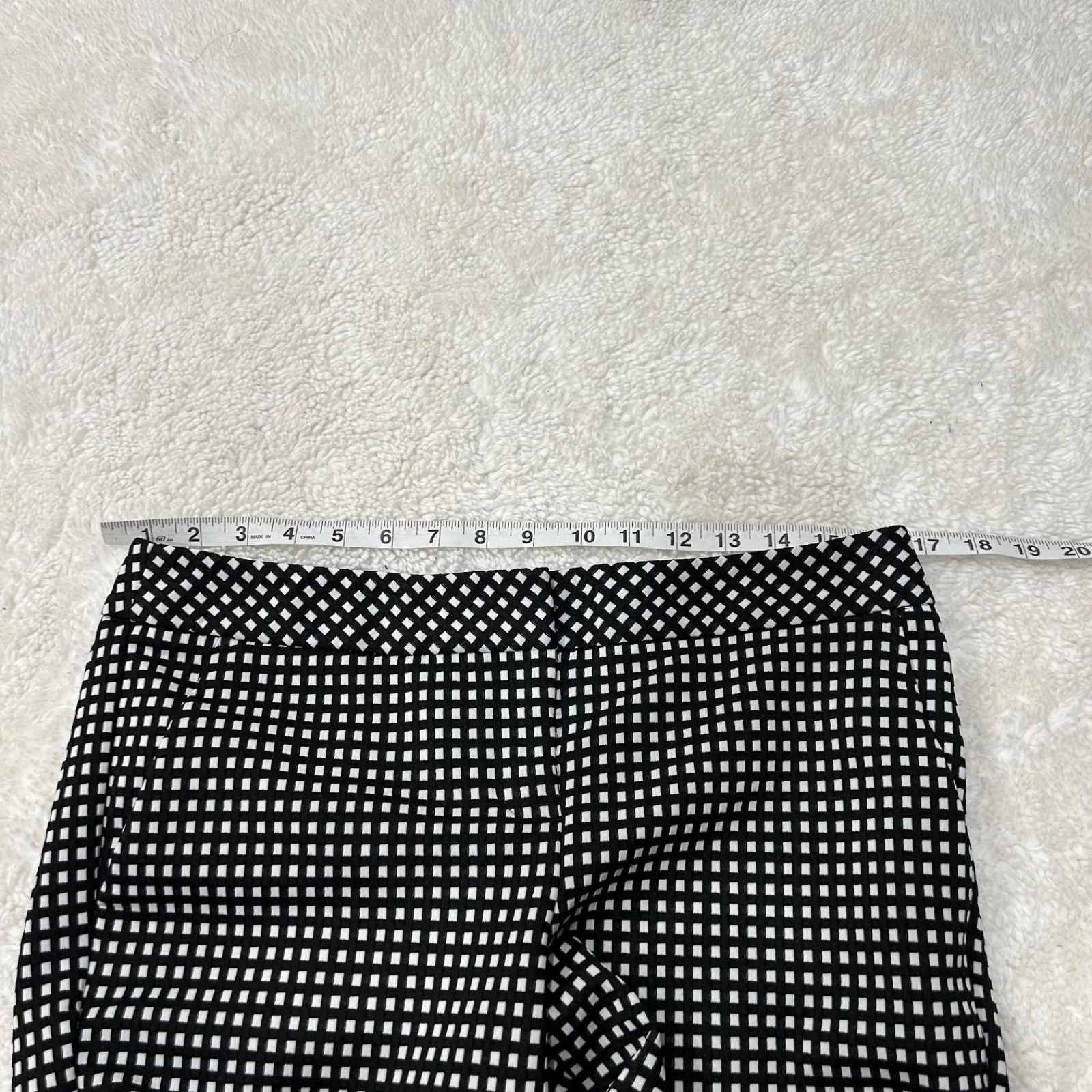 Express Womens Columnist Checkered Pants Black White Sz 6 Business Office Attire - Image 4