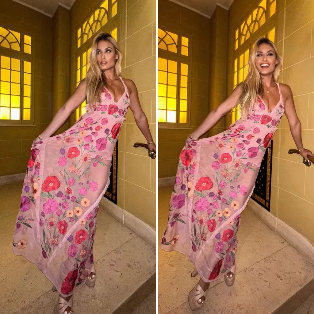 NWOT For Love & Lemons Kaylee Maxi Dress in Pink Floral Size Small - Image 9