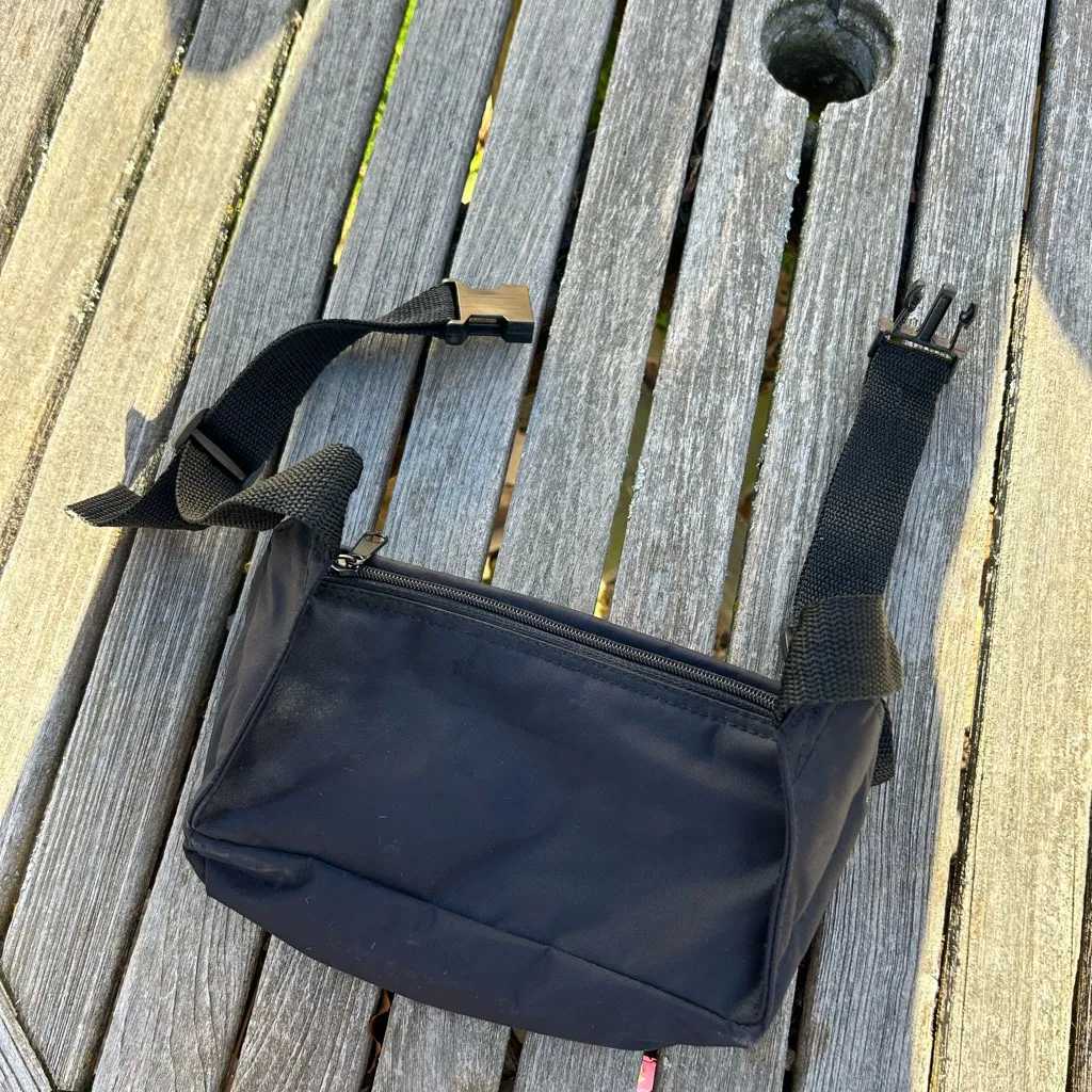 Vintage Kodak Film Logo Zip Compartment Fanny Pack Black Travel Bag Advertising - Image 4