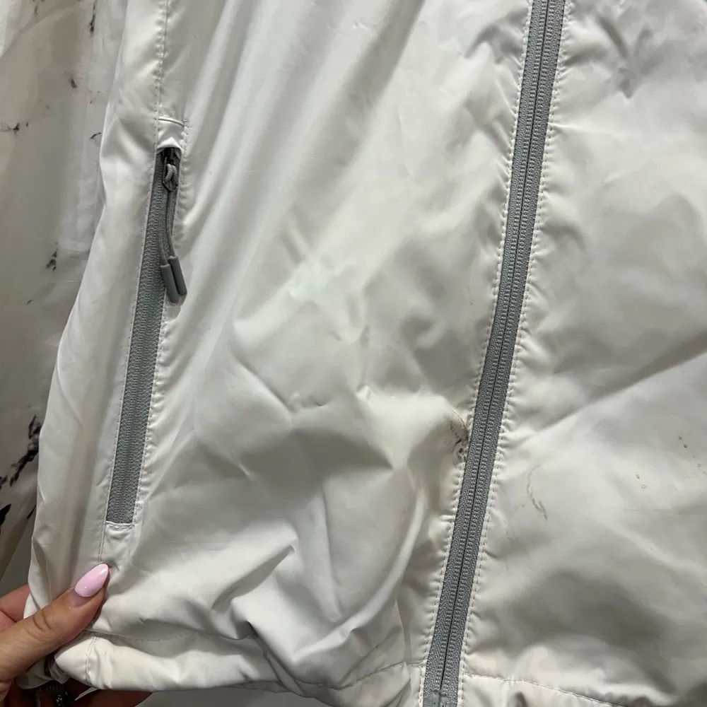 New Balance White Tie Dye Oversized Windbreaker Jacket Size XL - Image 4