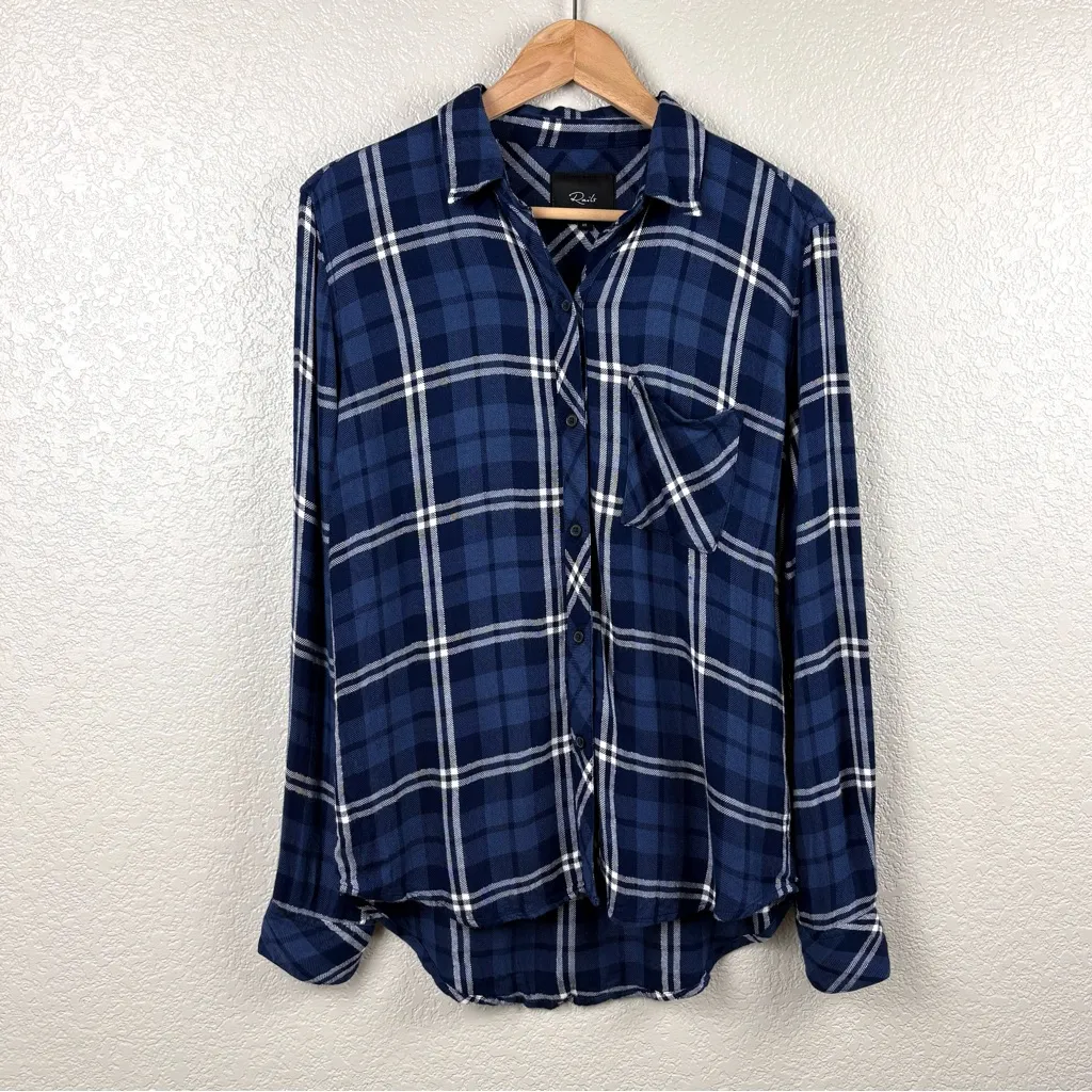 Rails Hunter Plaid Button Down Shirt in Midnight White - Image 2