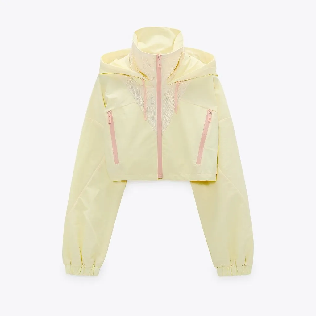 NWT ZARA COMBINATION CROPPED RAINCOAT YELLOW LARGE BLOGGERS FAV - Image 6