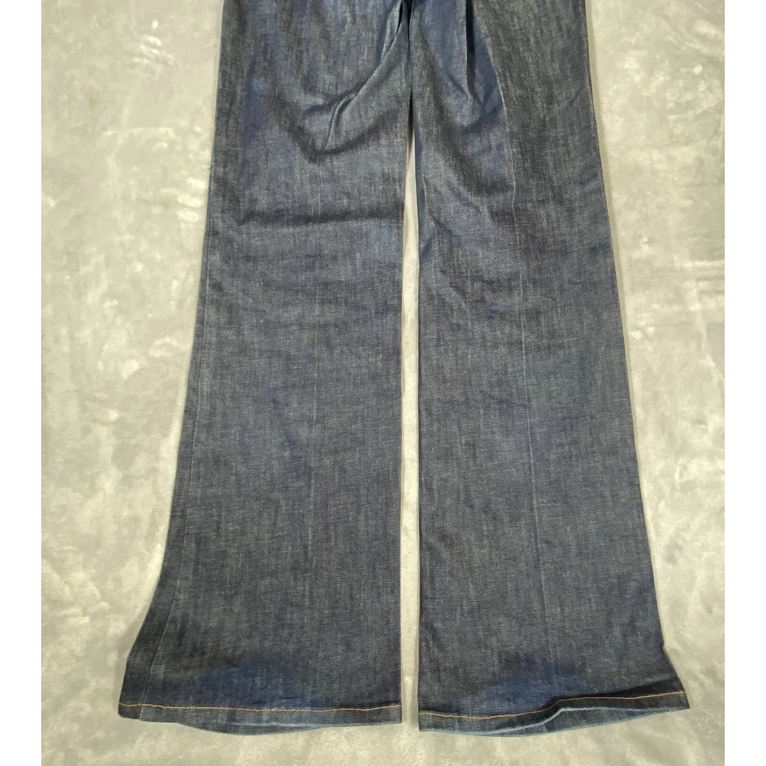 STELLA McCARTNEY Jeans 70's Flared 27 Boho Festival Designer Italy Blue Denim - Image 4