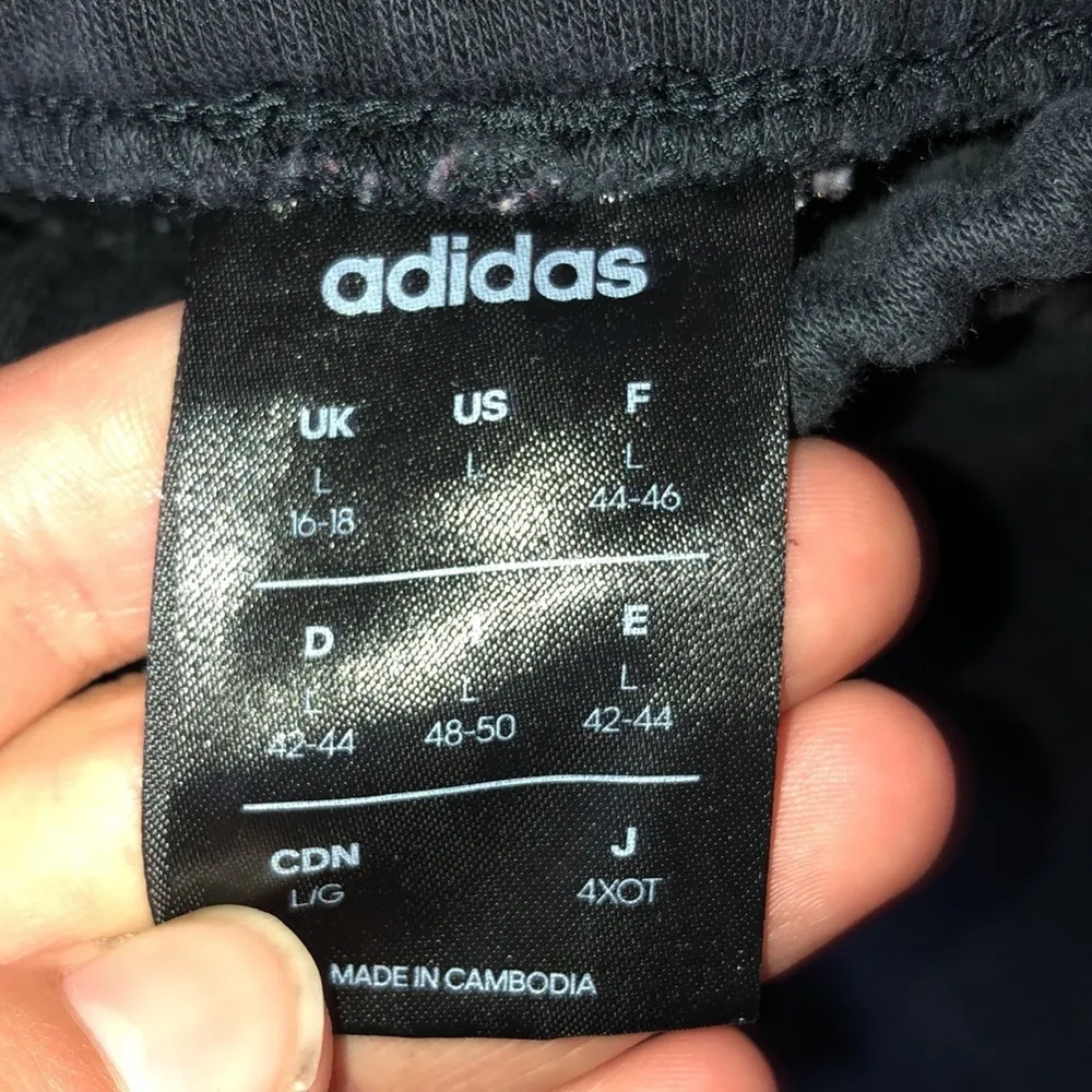 Adidas sweatpants 3 stripped pants size large black and white adidas joggers​​ - Image 3