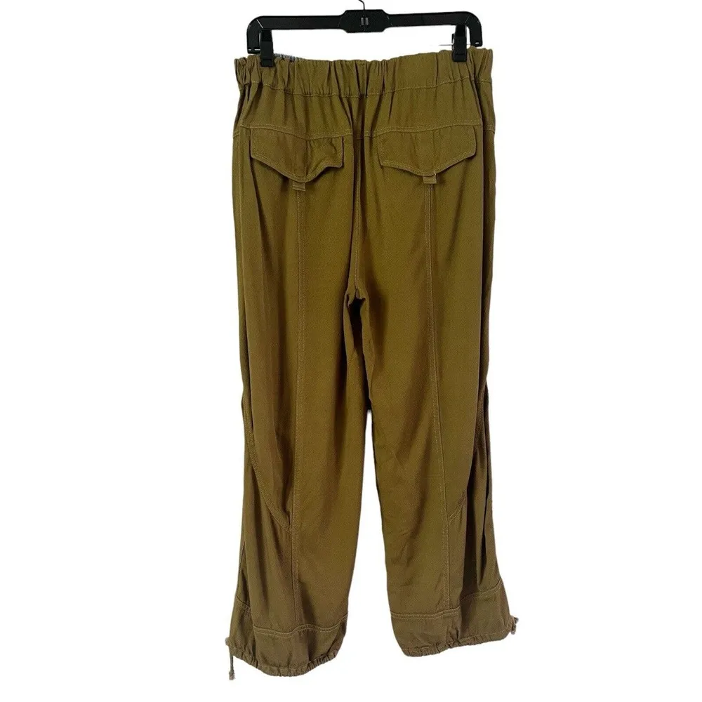 By Anthropologie Earth Green Pull On Wide Leg Cropped Pants Women’s Size Small - Image 2