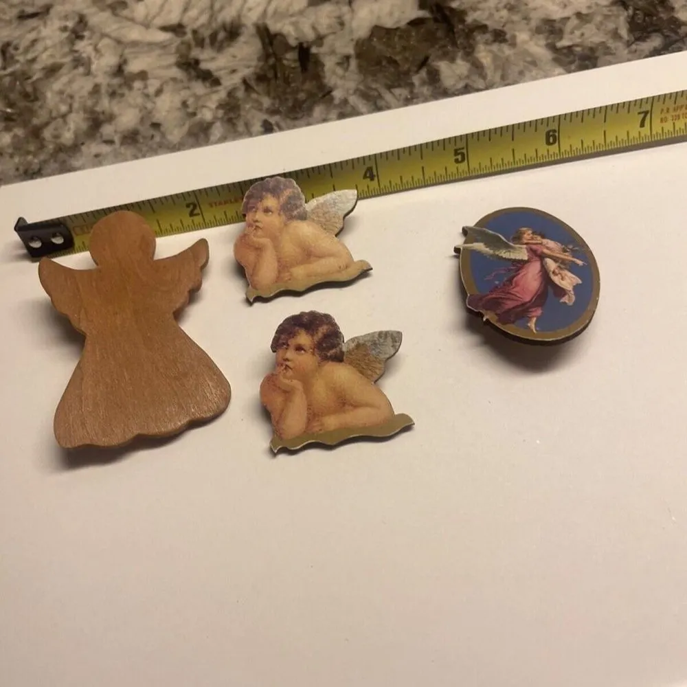 Lot Of 4 Brooch Pins Angels, Cherubs - Image 5