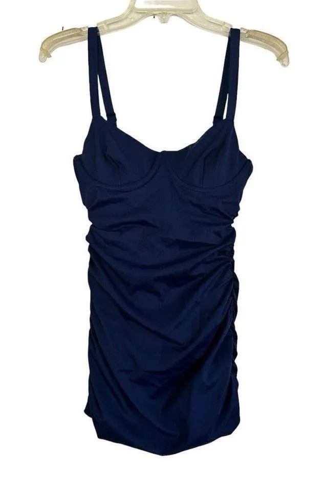 NWT Skims Rare Shaping Sculpting Swim Ruched One-Piece in Midnight Women’s XS - Image 2
