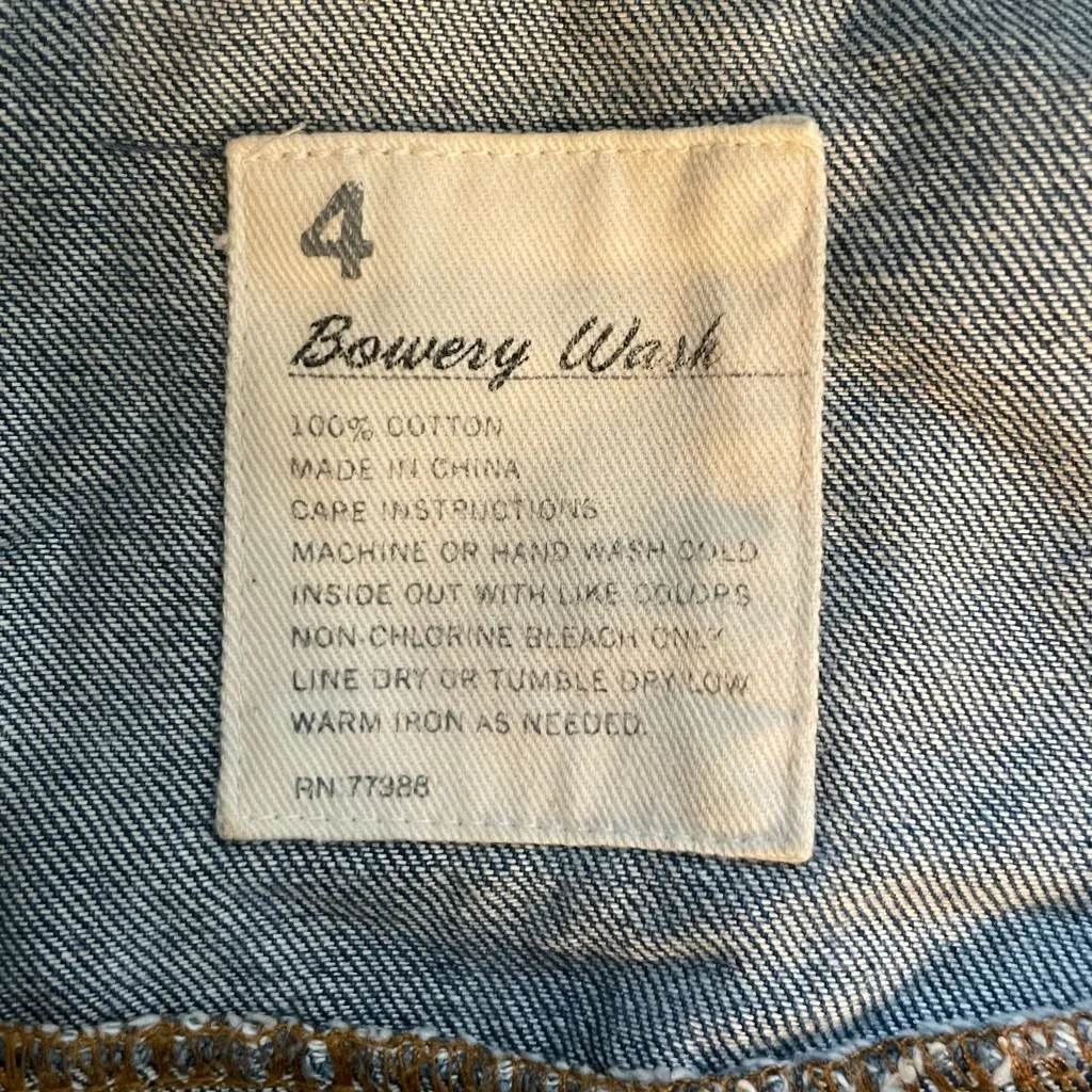 J.Crew Bowery Wash Jean Denim Jacket Size 4 - Image 6