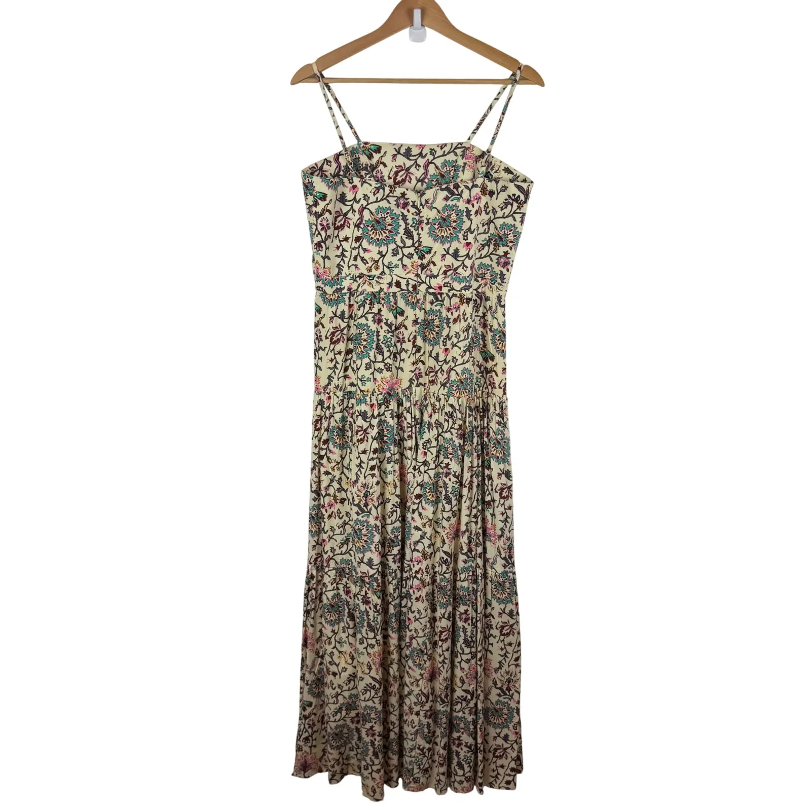 NWT RAGA Floral Maxi Dress Medium Multicolor Tiered Sundress Boho Flowy Resort‎ - Image 5
