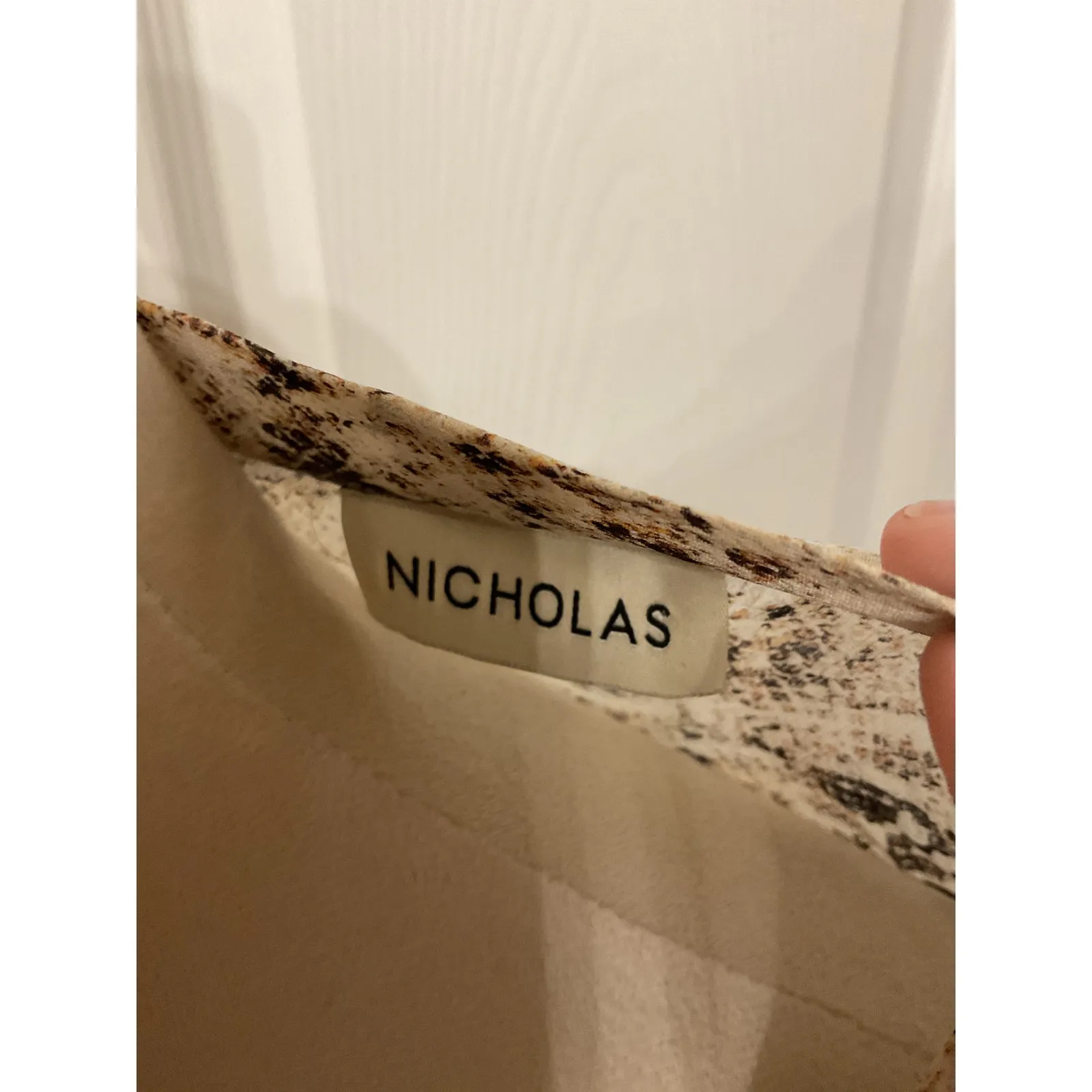 Nicholas 100% Silk Snakeskin Semi - Image 7