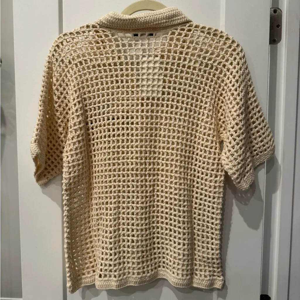 Cream Crochet Button - Image 3