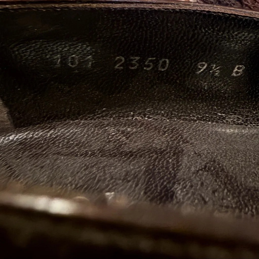 Gucci VINTAGE HEEL ON PUMPS HORSEBIT SQUARE TOE Dark Brown Leather Slip-Ons - Image 12