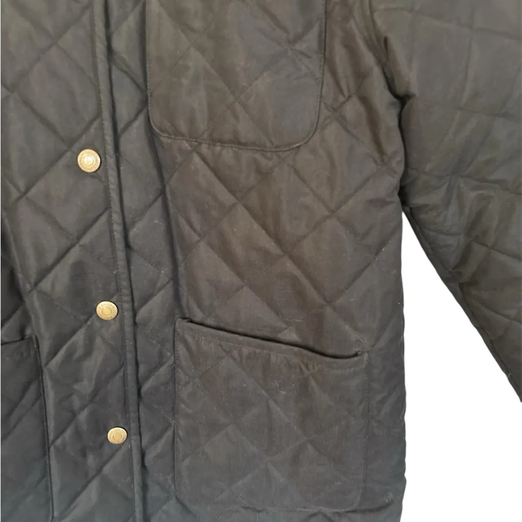 Eddie Bauer Women’s Black Quilted Snap Button Jacket - Image 2