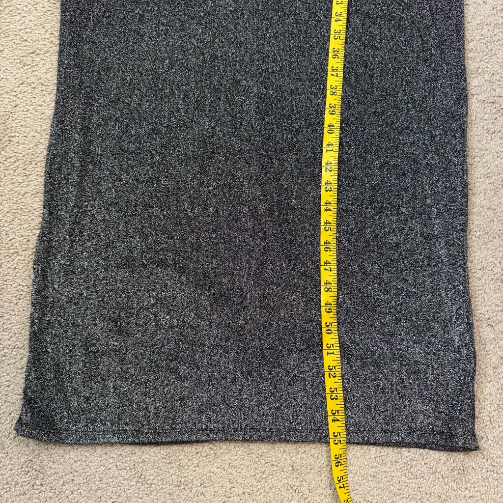 Naked Wardrobe Strapless‎ Lurex Tube Dress Gunmetal Silver 2X - Image 8