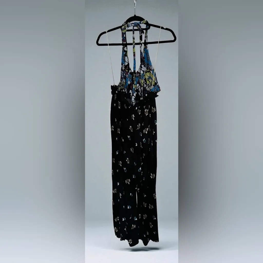 Free People Daisy And Dreams Floral Jumpsuit, EUC, XS, Black And blue - Image 10