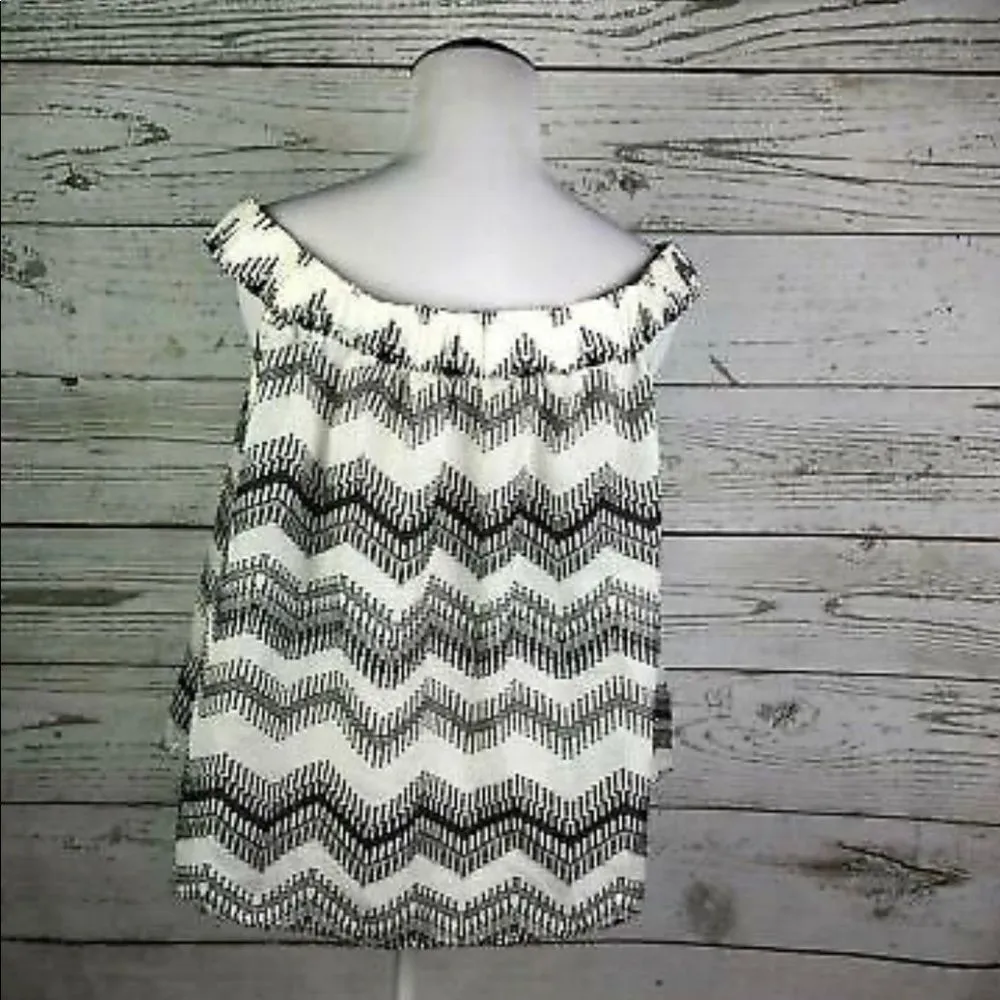 Lou & Grey Zig-Zag OTS Flowy Top Large Lightweight trendy - Image 7