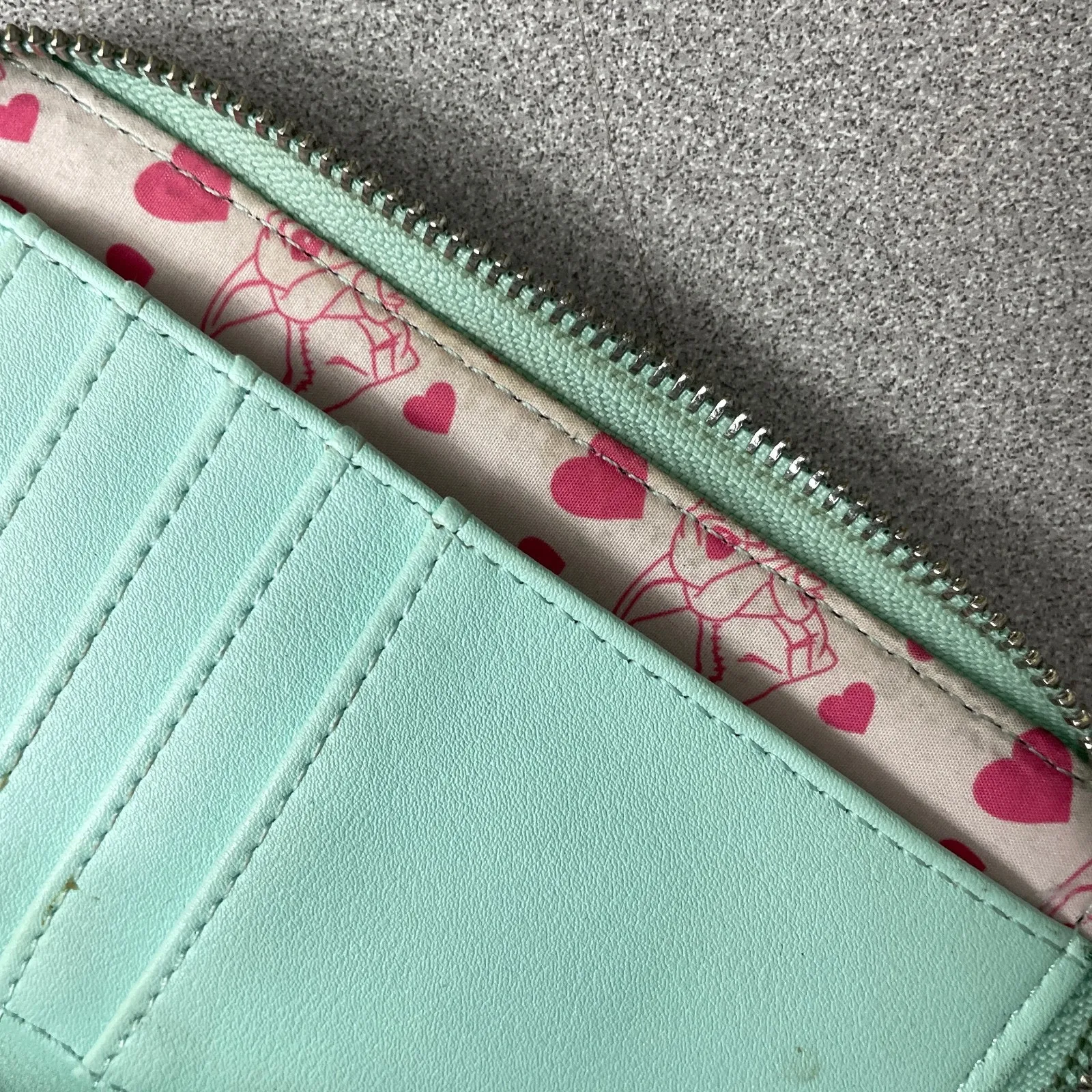 Loungefly Star Wars Wallet Mandalorian Grogu Valentine Hearts Vegan Faux Leather - Image 5