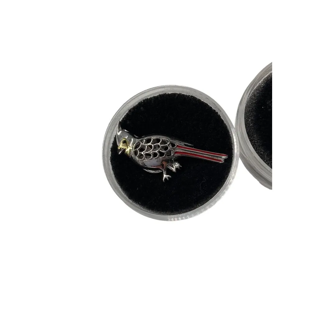 Silver Cardinal & Camera Charm Pearl cage sterling silver pendant set oyster new - Image 4