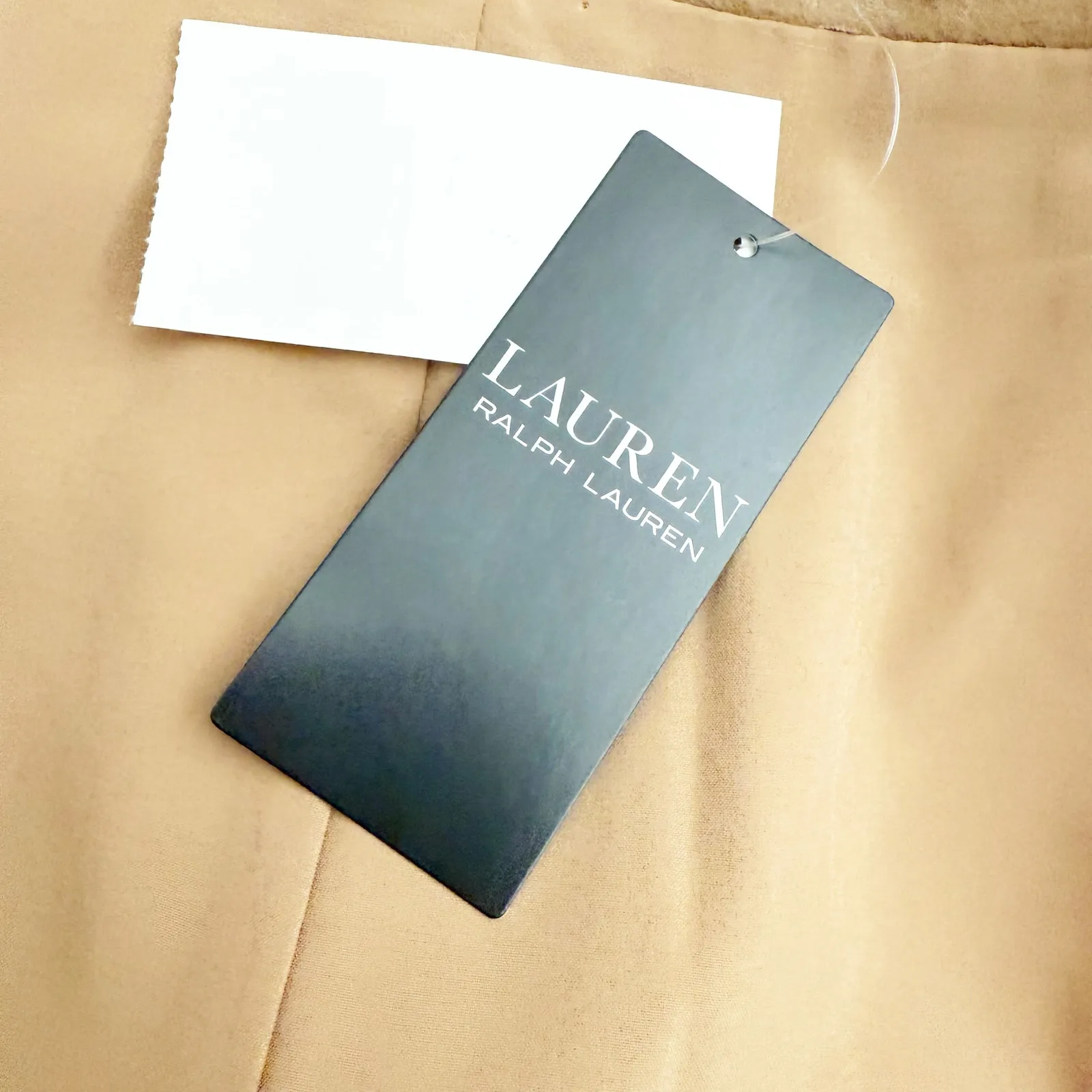 RALPH LAUREN BLACK LABEL | Wool Blend Tan Skirt Buckle Pencil Straight | 20W - Image 5