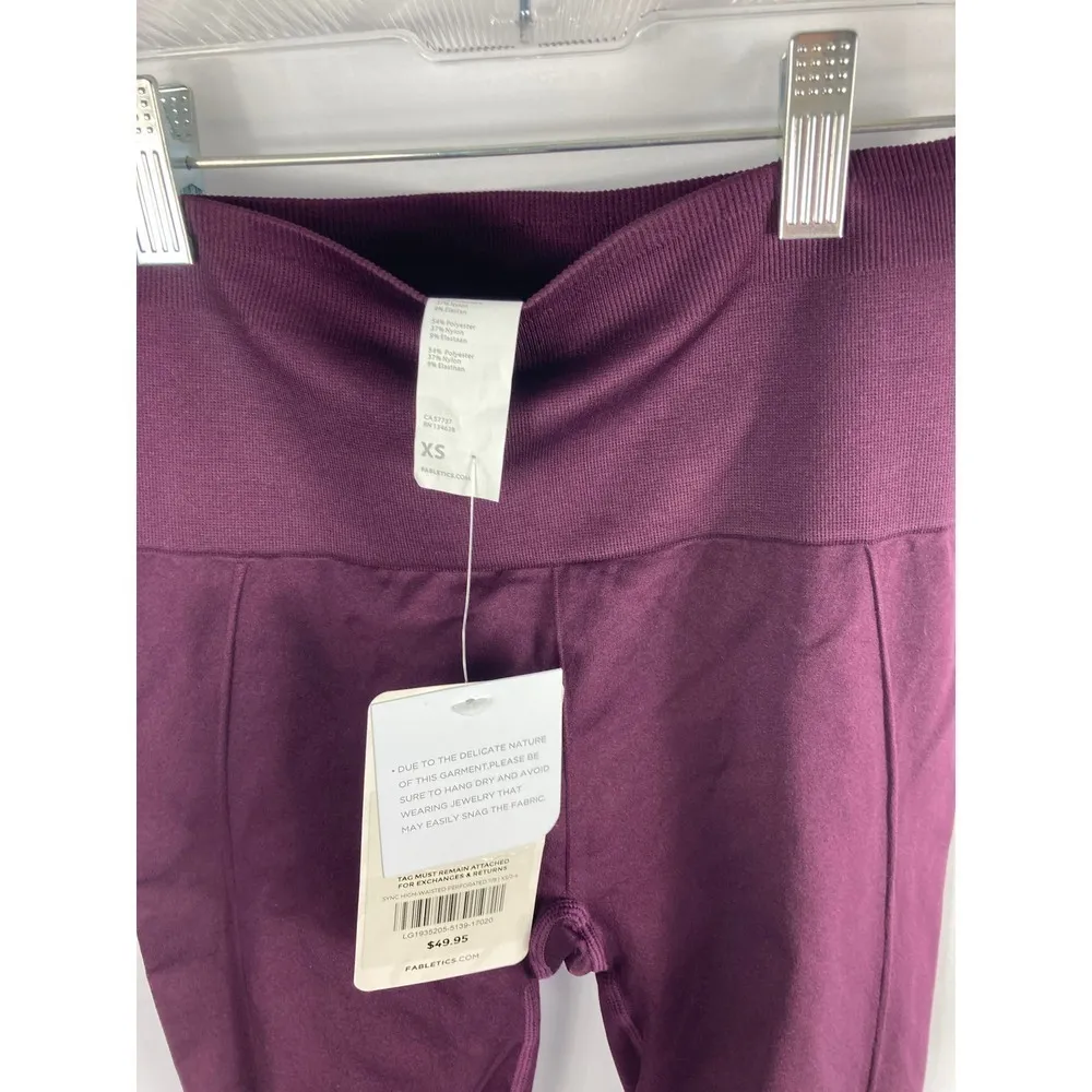 NWT Fabletics Sync High Waisted Perforated 7/8 Legging Purple size XS - Image 5
