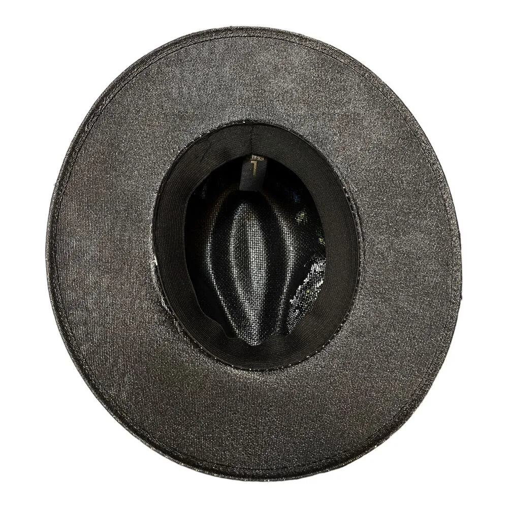 HAT MEXICAN Artisanal Hand Painted Fedora Floral Sombrero Panama Bohemian Black - Image 8