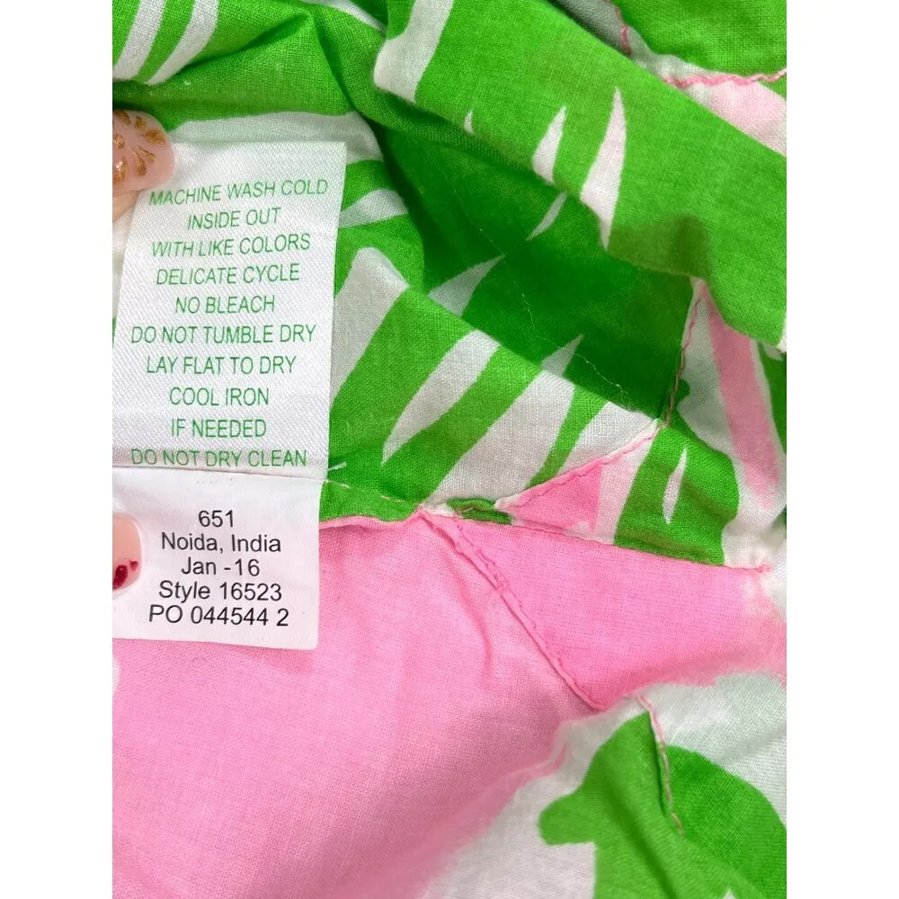 Lilly Pulitzer SKU 7934  Womens Pink Green Pineapple Print Cotton Top Size S - Image 11