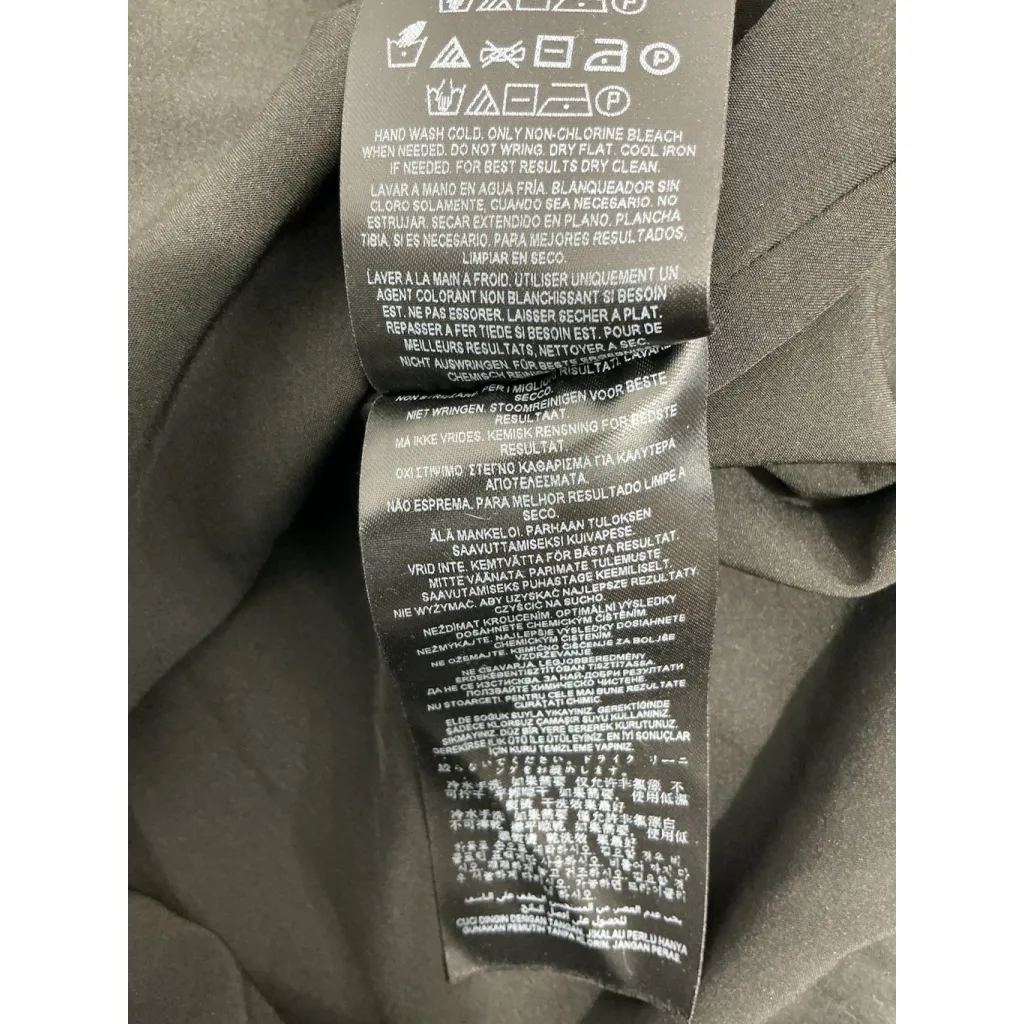 Womans Guess Extra Small Black V Neck Rushed Zip Shear Knee Length Party Dress - Image 5