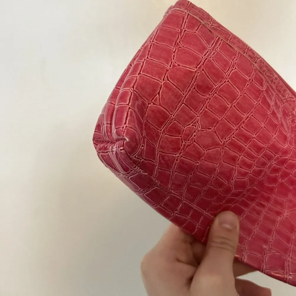 VINTAGE 90s Y2K Wallet Purse Handbag Pink Classic Mirror Small Bag Boutique - Image 4