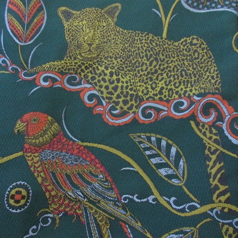 NWT NWT J.Crew No. 2 Pencil in Green Ornate Jungle Leopard Bird Floral Skirt 4 - Image 3