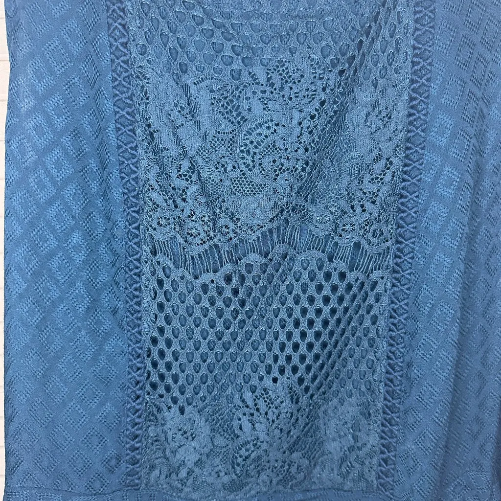 💙Knox Rose Blue Tiered Lace Sleeveless Tank Top - Image 4